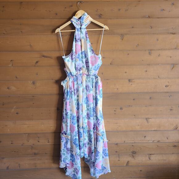 Anthropologie Keepsake Blinded Midi Dress Creme Waterlily 10 Prairie Cottage - Picture 3 of 9